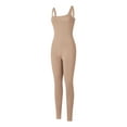 thumbnail image 5 of Caoirhny Women Sleeveless Bodycon Jumpsuit Summer Solid Color U-neck Romper Pants Streetwear Clubwear, 5 of 9