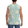 thumbnail image 4 of Daiia Floral Daisy Printed Men's Tank Tops,Casual Soft Sleeveless Gym Muscle Shirts Bodybuilding Tee-X-Large, 4 of 8