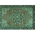 thumbnail image 1 of Ahgly Company Indoor Rectangle Persian Turquoise Blue Traditional Area Rugs, 8' x 12', 1 of 4