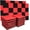 50Pack Black&Red, variant on 24 Pack Acoustic Panels Soundproof Studio Foam for Walls Sound Absorbing Panels Sound Insulation Panels Wedge for Home Studio Ceiling, 1" X 12" X 12" (Black)