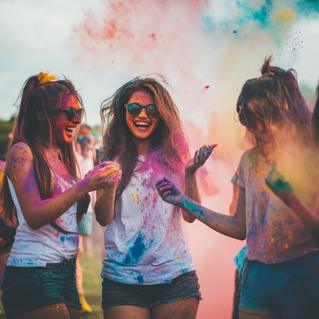 Holi Color Powder Bulk, 48 Pack Color Powder for Fun Run Events, Festivals & Outdoor Activities