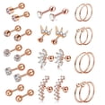 thumbnail image 5 of Pendientes de circonita Pendientes para mujer Joyería piercing Clip para oreja Hueso de oreja Juego de uñas, 5 of 5
