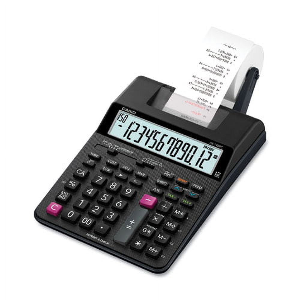 HR170R Printing Calculator, Black/Red Print, 2 Lines/Sec | Bundle of 2 Each