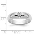 thumbnail image 3 of 14k White Gold A Diamond men's band Y1448A, 3 of 5