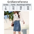thumbnail image 5 of 1PCS High Waist Denim Skirt-Light Blue/Single Button-L, 5 of 5