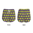 thumbnail image 5 of Lsque Mardi Gras Printed Women's Running Shorts with Liner Pockets,Elastic Quick Dry Workout Athletic Gym Yoga Shorts,Womens High Waist Shorts-Medium, 5 of 9
