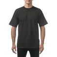 thumbnail image 2 of 6 Pack Pro Club Men's Heavyweight Short Sleeve Tee T-Shirt - Black - Medium, 2 of 4