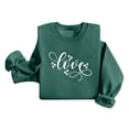 thumbnail image 6 of Wycnly Womens Sweatshirt Oversized Sweatshirt for Women Valentine's Day Fashion Love Letter Print Heart Graphics Pullover Sweater Spring Ladies Long Sleeve Crewneck Blouses Tops, 6 of 6