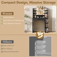 thumbnail image 4 of makeapile makeapile 1 Piece Adult Contemporary LED Lights Vanity Table Set Black Solid Color, 4 of 8