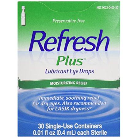 3 Pack - Refresh Plus Lubricant Eye Drops Single-Use Containers 30 Each