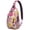 Floral, variant on Beach Men Meny Pink Fashion Sling Backpack, Vintage Paris Crossbody Bag, Perfect for Summer Adventures and Holidays