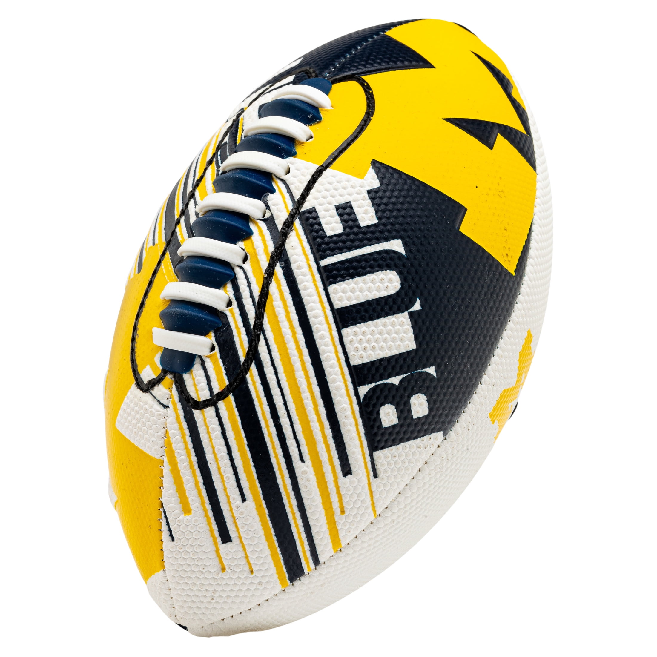 NCAA Michigan Wolverines Football - Youth Mini Football - 8.5" Football- SPACELACE Easy Grip Texture- Perfect for Kids !