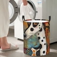 thumbnail image 5 of Sikiie Abstract Dalmatian Art Print Round Dirty Clothes Basket, Waterproof Standing Foldable Storage Basket, for Laundry Room, Bedroom, Bathroom Storage-Small, 5 of 6