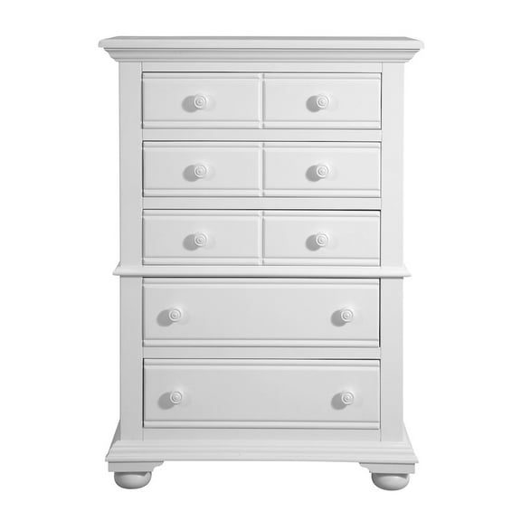 American Woodcrafters Cottage Traditions 5-Drawer Chest  - White Cottage