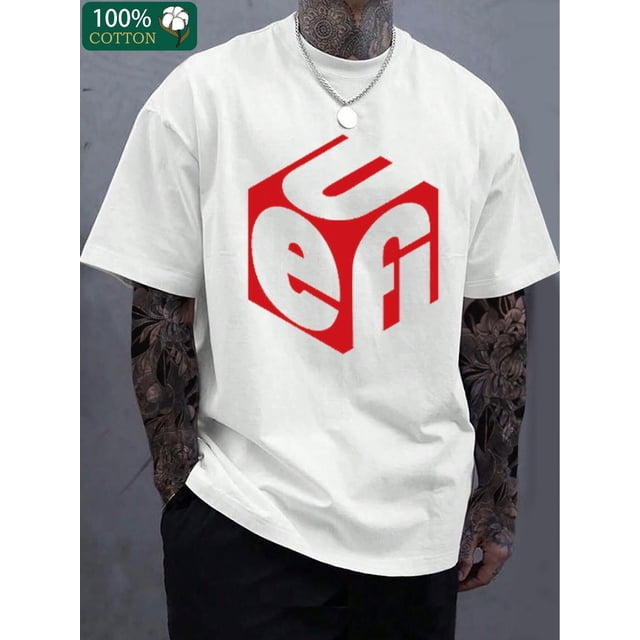 Camiseta de algodón grueso de 220 g con estampado gráfico, estilo boutique, para hombre, informal, de manga corta y cuello redondo.