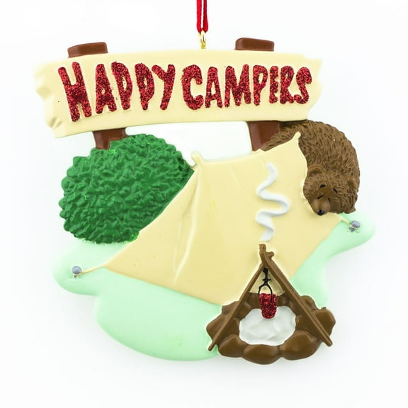 Happy Campers Personalized Christmas Ornament , Kids Christmas Ornament, Christmas Decoration for Tree, Christmas Tree Ornament