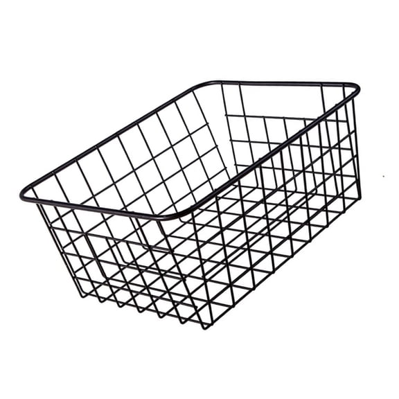 Metal Basket, Wide Application Wire Storage Bins Large Capacity Save Space   For Bathroom