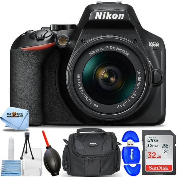 Nikon D3500 24.2 Megapixel Digital SLR Camera with Lens, 18 mm, 55 mm