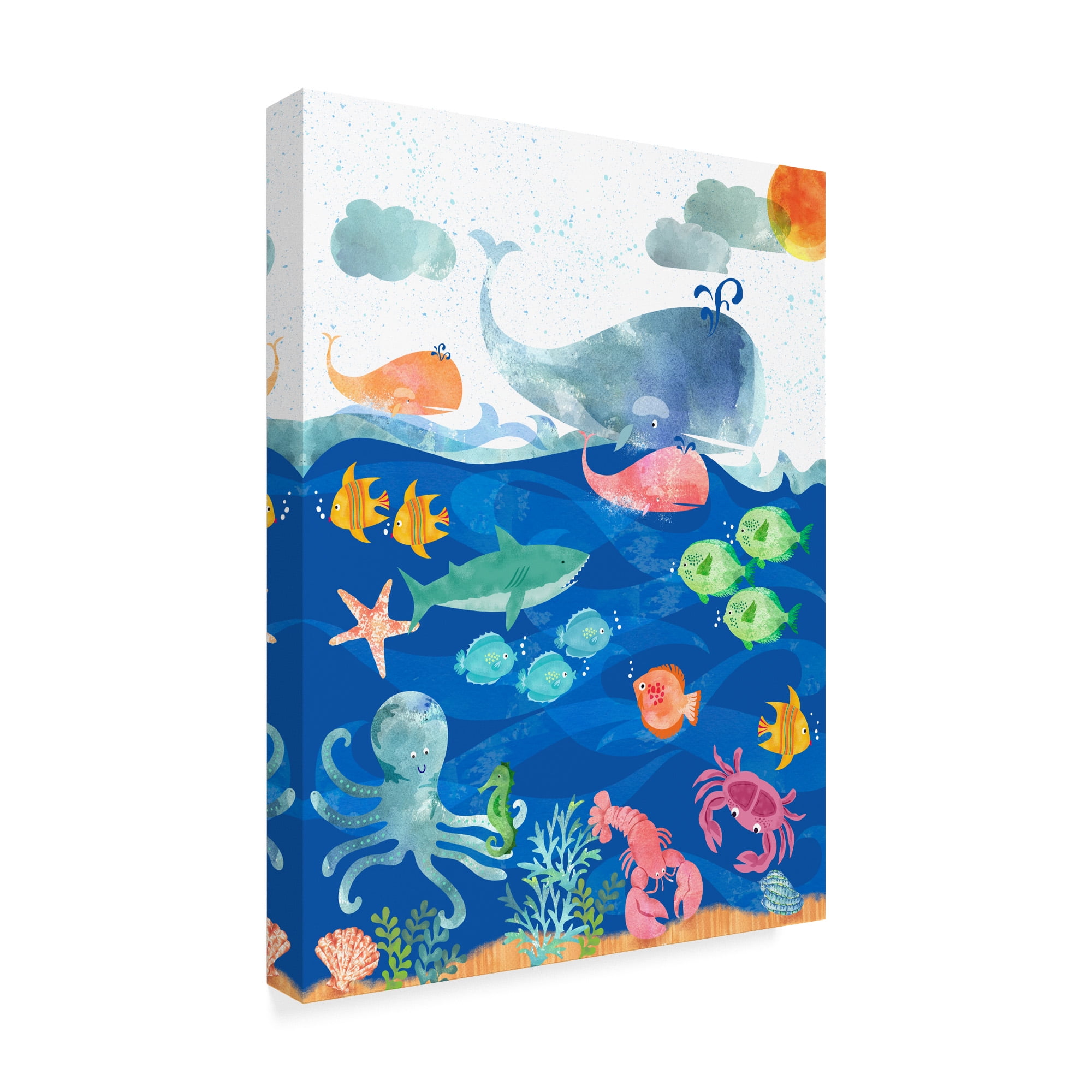 Trademark Fine Art 'Sea Creatures' Canvas Art by Lisa Powell Braun