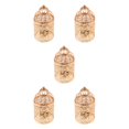 thumbnail image 2 of Guardoinrt Electroplated Metal Birdcage Shape Tea Light B- Candle Holder Rose Gold Type B 5Set, 2 of 6