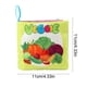 thumbnail image 3 of Juguetes de piscina, juguetes para bebés, juguetes para niños pequeños, libro de tela para niños, juguete de educación temprana, 4 lados, 8 páginas, libro de palma, tema de frutas, libro de tela para, 3 of 6
