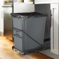 thumbnail image 1 of Soporte Ajustable para Cubo de Basura de Acero Inoxidable para Cocina, Kit Extraíble para Gabinete de Alta Resistencia, Compatible con Cubos de 7-11 Galones, Negro (Cubo de Basura No Incluido), 1 of 4