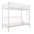thumbnail image 2 of DHP Miles Twin over Futon Metal Bunk Bed with Ladder for Kids, 2 of 9