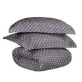 thumbnail image 2 of 600 Thread Count Cotton Blend Polka Duvet Set, Full/ Queen, Grey, 2 of 7