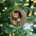 thumbnail image 4 of Acrylic Christmas Tree Decorations, 2D Flat Printed Ornament with Festive Cat Silhouettes for Holiday Home Decor, Xmas Party Gift, Stocking Stuffer, Unique Holiday Tree Accessories, 4 of 5