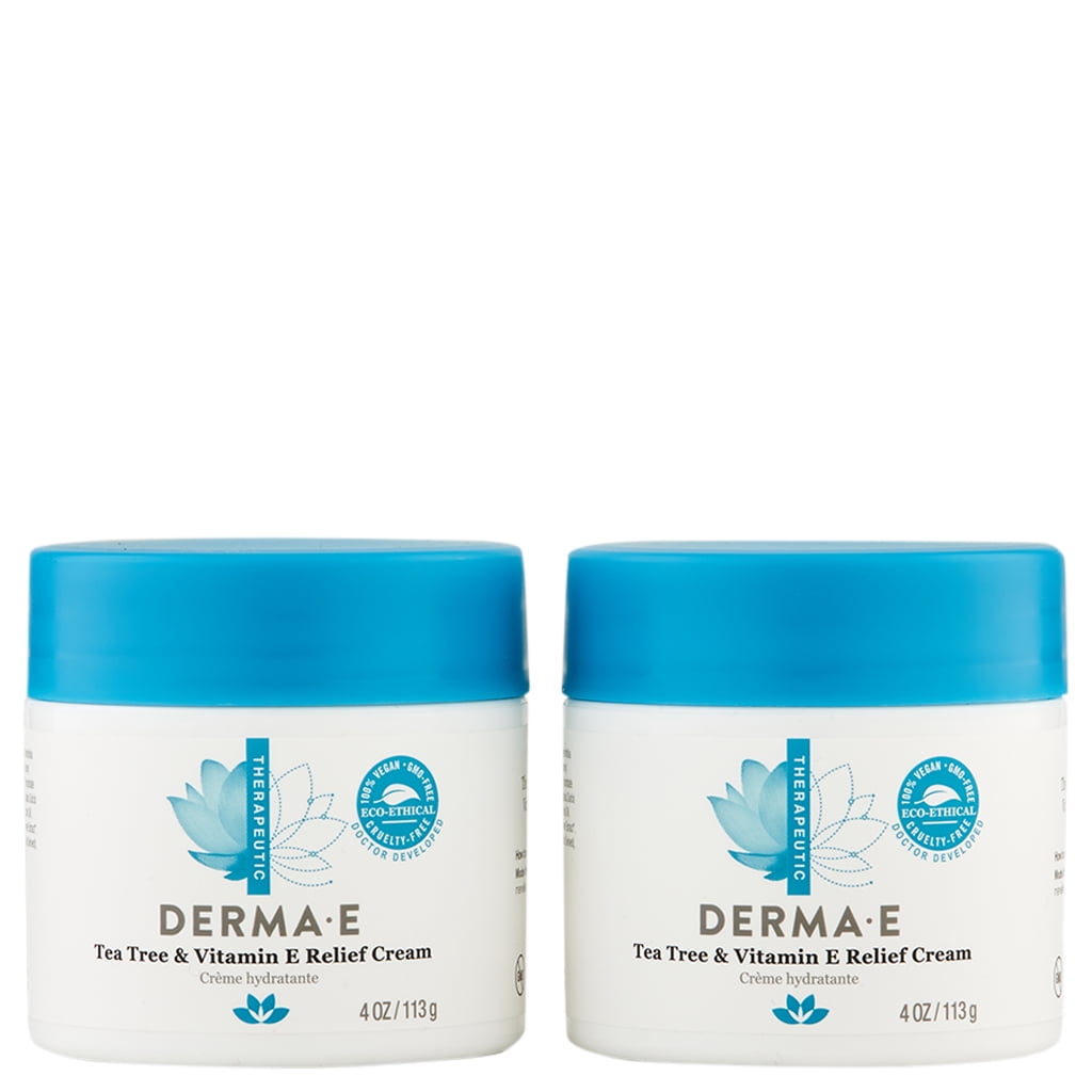 Derma E Tea Tree & Vitamin E Antiseptic Cream 2 ct 4 oz / 113 g