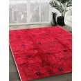 thumbnail image 3 of Ahgly Company Machine Washable Indoor Rectangle Industrial Modern Raspberry Purple Area Rugs, 7' x 9', 3 of 7