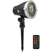 1byone Aluminum Alloy Outdoor Laser Christmas Light with IR Wireless Remote, Red and Green Laser Show