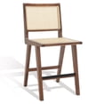 thumbnail image 5 of SAFAVIEH Couture Hattie Square Mid Back Counter Stool, Walnut/Natural, 5 of 13