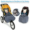 thumbnail image 5 of Jan & Jul Waterproof Baby Carrier with Hood and Pockets for Toddler, Black, 5 of 9