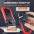 thumbnail image 3 of VEVOR Razor Blade Scraper, 15 Extra Blades, Locking Scraper Tool with Security Cap, Carbon Steel and POM Blades, for Cleaning Labels, Stickers, Decals, Paint from Glass Window Stovetop Cooktop Oven, 3 of 9