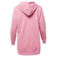thumbnail image 3 of A2Y Women's Relax Fit Long Sleeve Kangaroo Pockets Hoodie Sweatshirts Dark Pink 1XL, 3 of 6