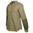 thumbnail image 2 of TAG Safari Clay Bird Shirt for Women - L-Sleeve (Khaki/Moss, Large), 2 of 3