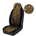 thumbnail image 3 of Uorisanigo Car Seat Covers, Plush Yellow Camo Hunting Seat Covers, Front Seats Cover 2PCS, Seats Cushion Stylish Car Accessories Fit for Most Sedans SUVs Trucks, 3 of 7