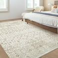 thumbnail image 2 of Garvee 5'x7' Geometric Area Rugs Boho Washable Carpet, Non Slip Low Pile Rug Foldable Stain Resistant Indoor Mat for Bedroom Living Room Playroom, Camel, 2 of 8