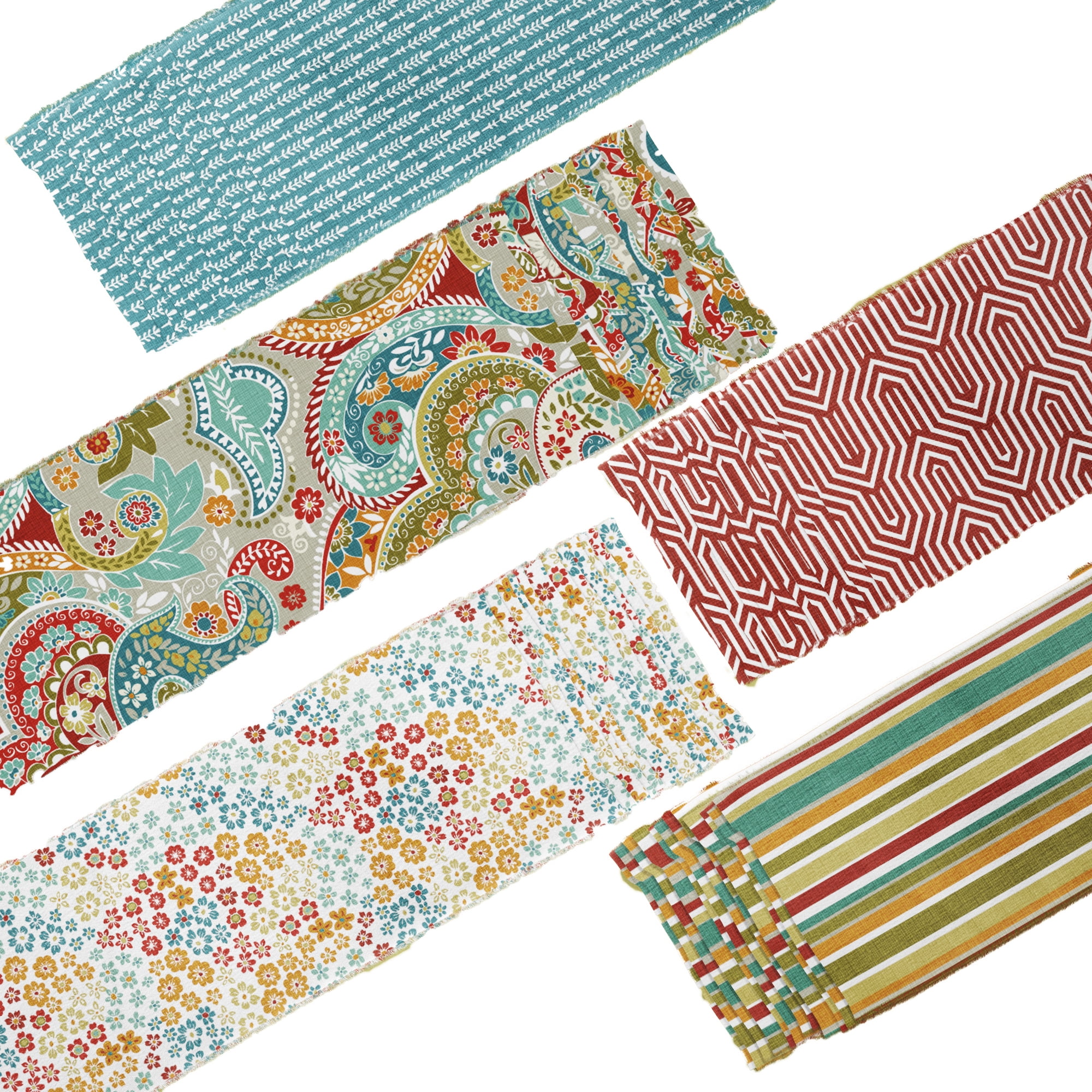 Create It 2.5"x42" Cotton Jahandar Precut Strips, Multicolor, 60 Piece