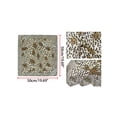thumbnail image 3 of INSPIRE CHIC 2Pcs 50cm Women Animal Leopard Floral Print Square Kerchief Neck Scarf Black Zebrass&Gold Leopard, 3 of 5