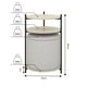 thumbnail image 4 of Mesa Auxiliar MU:4LIFE Estilo Kanso con taburete Otomano gris Claro y natural, 4 of 4