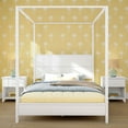 thumbnail image 2 of Haven Canopy Bed with Square Post and Wood Headboard (Queen), White, 2 of 9