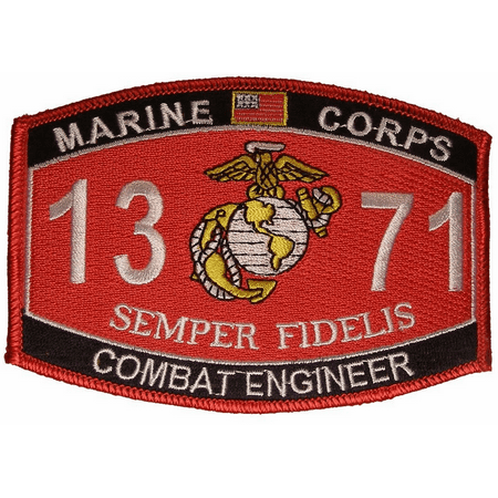 Marine Corps Combat Engineer - MARINE CORPS 1371 COMBAT ENGINEER MOS SEMPER FIDELIS PATCH USMC EGA