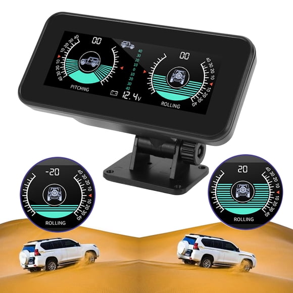 Car HUD Speedometer, Car Tilt Gauge Inclinometer, Universal Intelligent Car Inclinometer Tilt Gauge High Resolution HUD Digital Angle Slope Meter For Automobile