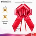 thumbnail image 6 of Zoe Deco 23 inch Giant Red Car Gift Bow (US Company), 6 of 7