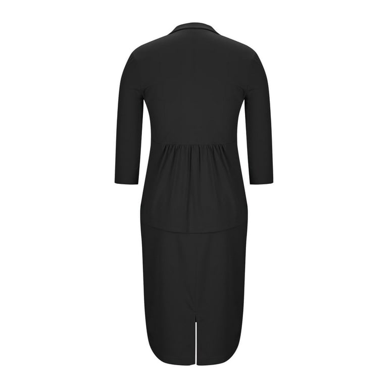 strapless open back dress JULIA ALLERT - Peplum Belted Dress Black
