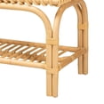 thumbnail image 4 of Baxton Studio Himari Modern Bohemian Natural Brown Rattan Accent Bench, 4 of 8