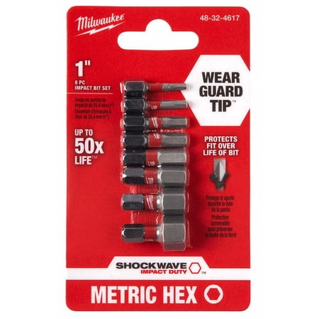 UPC: 0045242487783 | Milwaukee 8-Piece Shockwave™ 1 In. Impact Metric Hex Insert Bit Set 3Pk