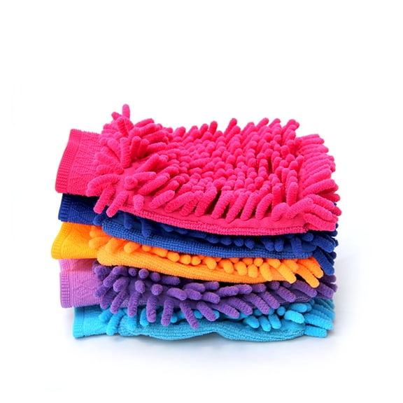 WRISTBIQUE Chenille Microfiber Car Wash Gloves for Gentle, Efficient Vehicle Cleaning and Detailing